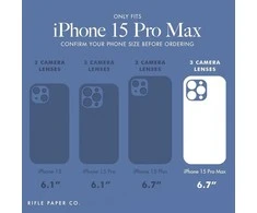 Rifle Paper Šautuvų popierius skaidrus „MagSafe“ – „iPhone 15 Pro Max“ dėklas (Mėlynas sodo vakarėlis)