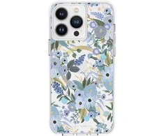 Rifle Paper Šautuvų popierius skaidrus MagSafe – dėklas, skirtas iPhone 14 Pro Max (Garden Party Mėlyna)