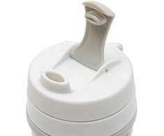 Silikoninis sulankstomas puodelis 350 ml 2-in-1 New Baby - pilkas