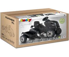 Smoby Farmer XL juodas traktorius + priekaba