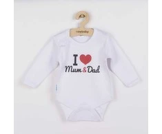 Spausdintas kūnas New Baby I Love Mam and Dad, 80 (9-12m), 80 (9-12m) dydis