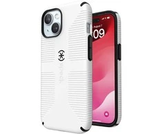 Dėklas Speck Candyshell Grip MagSafe - iPhone 17e / 16e / 15 / 14 / 13 Case (Baltas / Juodas)