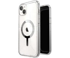 Speck Gemshell Grip + MagSafe – dėklas, skirtas iPhone 15 Plus / iPhone 14 Plus (skaidrus / chromo apdaila)