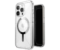 Speck Gemshell Grip + MagSafe – dėklas, skirtas iPhone 15 Pro (skaidrus / chromo apdaila)
