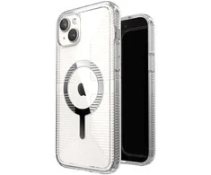 Speck Gemshell Grip + MagSafe – dėklas, skirtas iPhone 15 Plus / iPhone 14 Plus (skaidrus / chromo apdaila)
