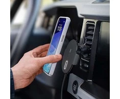 „Speck“ įkrovimo angos laikiklis + „ClickLock“ – laikiklis automobilyje su belaidžiu įkrovimu „MagSafe“ (juodas)