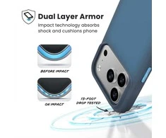 Speck Presidio Lux MagSafe - dėklas skirtas Apple iPhone 17 Pro Deep Sea Fade / Juodas / Spell Mėlyna
