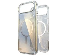 „Speck Presidio Lux MagSafe“ dėklas, skirtas „iPhone 17 Air“ (hiperveidrodžio blizgučiai / sidabrinis metalinis)