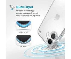 Speck Presidio Perfect-Clear – dėklas, skirtas iPhone 16 (skaidrus)