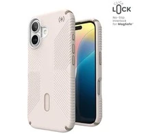 Dėklas Speck Presidio2 Grip ClickLock &amp; MagSafe do iPhone 16 smėlio spalva