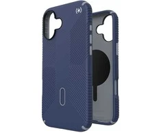Speck Presidio2 Grip ClickLock &amp; MagSafe – dėklas, skirtas iPhone 16 Plus (pakrantės mėlyna / dulkių pilka / balta)