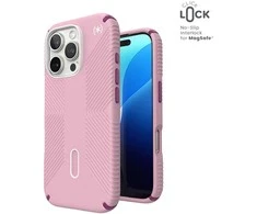 Dėklas Speck Presidio2 Grip ClickLock &amp; MagSafe do iPhone 16 Pro rožinis