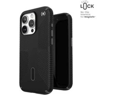 Speck Presidio2 Grip ClickLock &amp; Magsafe – dėklas, skirtas iPhone 15 Pro (juodas / šiferio pilkas / baltas)