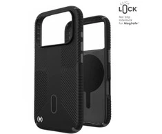„Speck Presidio2 Grip ClickLock &amp; MagSafe“ dėklas, skirtas „iPhone 17 Pro“ (juodas / pilkas / baltas)