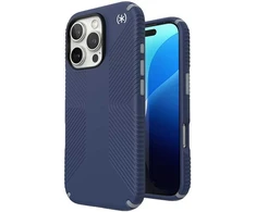 „Speck Presidio2 Grip“ – dėklas, skirtas „iPhone 16 Pro“ (pakrančių mėlyna / dulkių pilka / balta)