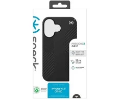 „Speck Presidio2 Grip MagSafe“ dėklas, skirtas „iPhone 17“ (juodas / pilkas / baltas)