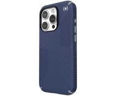 Speck Presidio2 Grip Magsafe – dėklas, skirtas iPhone 15 Pro (pakrančių mėlyna / dulkių pilka / balta)