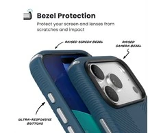 Dėklas Speck Presidio2 Grip MagSafe - Apple iPhone 17 Pro Case Deep Sea/Sidabrinis Metallic