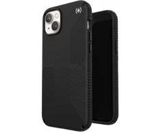 Speck Presidio2 Grip + MagSafe – iPhone 14 Plus dėklas su MICROBAN danga (juoda / juoda / balta)
