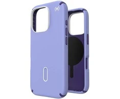 Speck Presidio2 Pro ClickLock &amp; MagSafe – dėklas, skirtas iPhone 16 Pro (ateities levandų spalva / Cassis violetinė / balta)