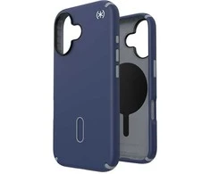Speck Presidio2 Pro ClickLock &amp; MagSafe – dėklas, skirtas iPhone 16 (pakrantės mėlyna / dulkių pilka / balta)