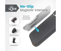 Speck Presidio2 Pro ClickLock &amp; MagSafe – iPhone 15 Pro dėklas (anglies pilka / šalta bronzinė)