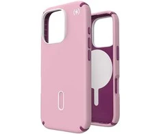 Speck Presidio2 Pro ClickLock &amp; MagSafe – iPhone 16 Pro dėklas (trečiadienio rožinė / Boysenberry violetinė / balta)