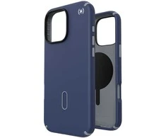 Speck Presidio2 Pro ClickLock &amp; MagSafe – dėklas, skirtas iPhone 16 Pro Max (pakrančių mėlyna / dulkių pilka / balta)