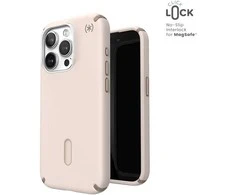 Speck Presidio2 Pro ClickLock &amp; MagSafe – iPhone 15 Pro dėklas (balintas kaulas / „Heirloom Gold“ / Hazel Brown)