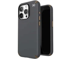Speck Presidio2 Pro Magsafe – iPhone 15 Pro dėklas (anglies pilkas / šalta bronzinė / balta)