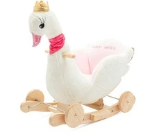 Supamas žaislas su ratukais ir melodija Baby Mix Swan, balta