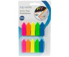 „Topwrite“ – indeksavimo skirtukai / lipnūs lapeliai su rodyklėmis, 300 vnt.