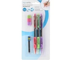 Topwrite - Mechaninis pieštukų rinkinys su keičiamais užpildais + trintukai 10 elementų