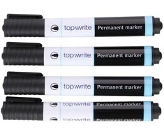 Topwrite - Permanentinis žymeklis 4 vnt. (juoda)