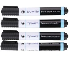 Topwrite - Permanentinis žymeklis 4 vnt. (juoda)