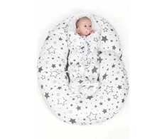 Universali C formos žindymo pagalvė New Baby stars pilka