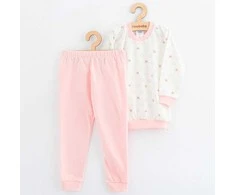 Vaikiška medvilninė pižama New Baby rožinis meškiukas, 128/134