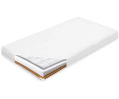 Vaikiškas čiužinys New Baby STANDARD 120x60x11 cm grikių putos-kokoso baltas