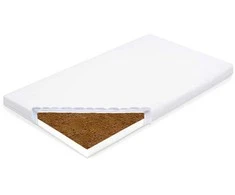 Vaikiškas čiužinys New Baby STANDARD 140x70x7 cm kokoso putplasčio baltas