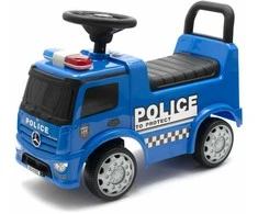 Vaikiškas dviratis su garsu Mercedes Baby Mix POLICE mėlynas