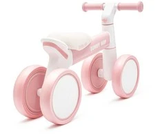 Vaikiškas paspirtukas Baby Mix Baby Bunny Hop Ultralight rožinis