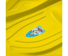 Vaikiškos rogutės sklandytuvas Mussel Baby Mix PREMIUM COMFORT 80 cm geltonos spalvos