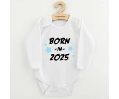 Vaikų spausdintas kūnas New Baby BORN IN 2025 mėlyna, 74 (6-9m)