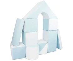 Vell Foam Blocks – Giant Building Set 11 pcs baltas-mėlynas