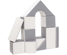 Vell Foam Blocks – Giant Building Set 11 pcs baltas-pilkas