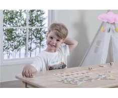 VIGA Medinė edukacinė dėlionė Spalvų ir formų atpažinimui 38 vnt. Montessori