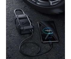 WEKOME Pi801 – nešiojamas elektromobilio siurblys + Power Bank 2000 mAh (juodas)