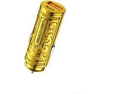 WEKOME WP-C37 Sakin serija – USB-C ir USB-A greito įkrovimo PD 20 W automobilinis įkroviklis (auksinis)