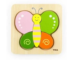 Medinė dėlionė vaikams Viga Butterfly
