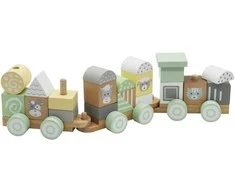 Wooden Train with Blocks Baby Mix